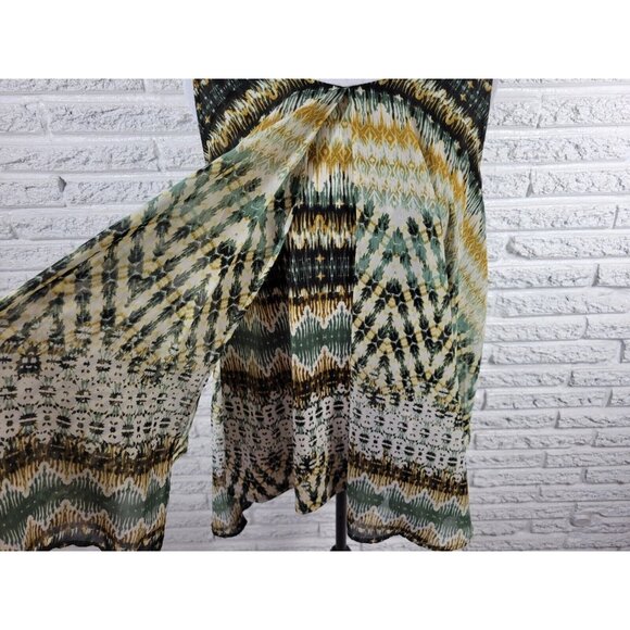 Dress Barn Women Top 2X Swing Sleeveless Split Front Poly Blend Green WAT151XE - Picture 5 of 9